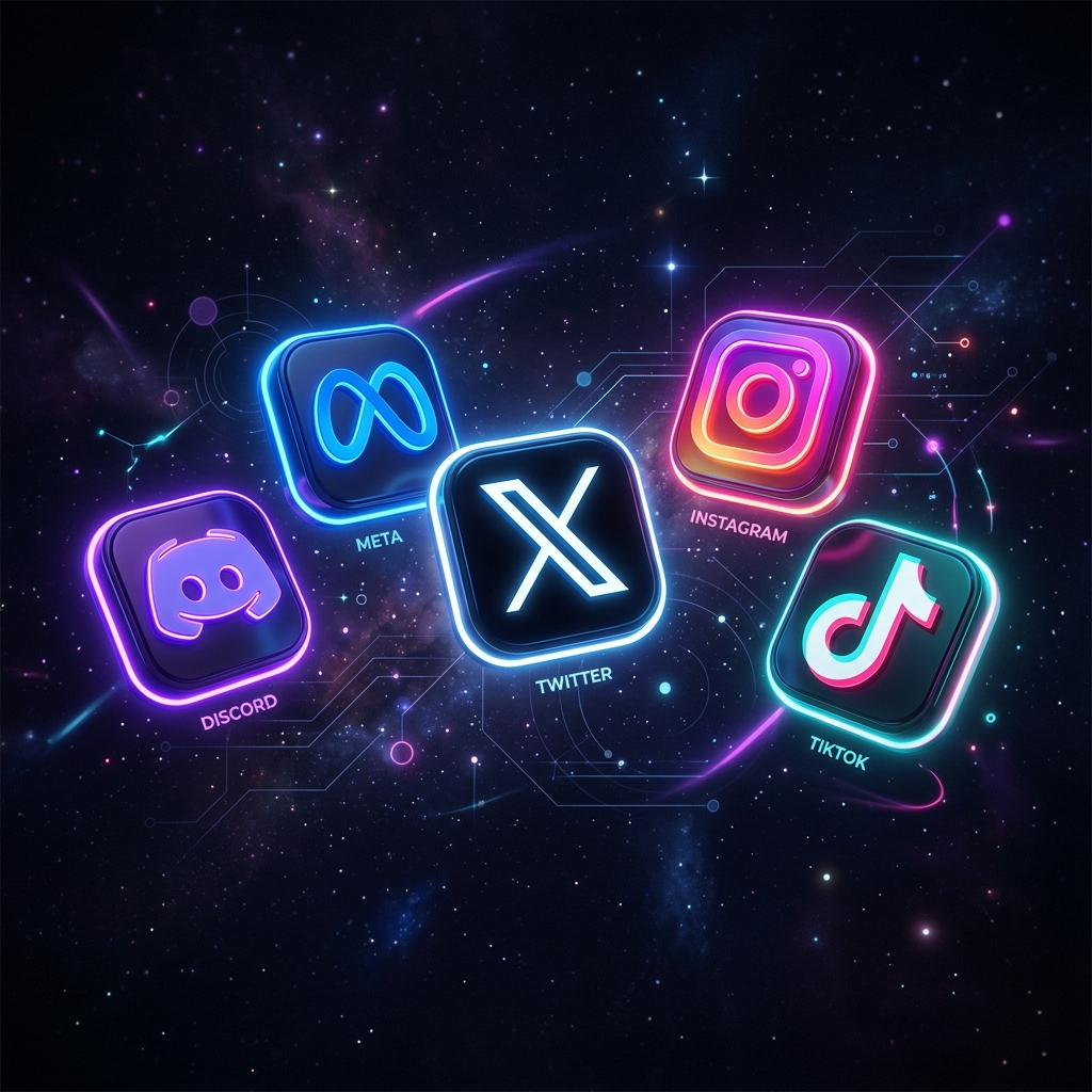 Social Media 3D illustration