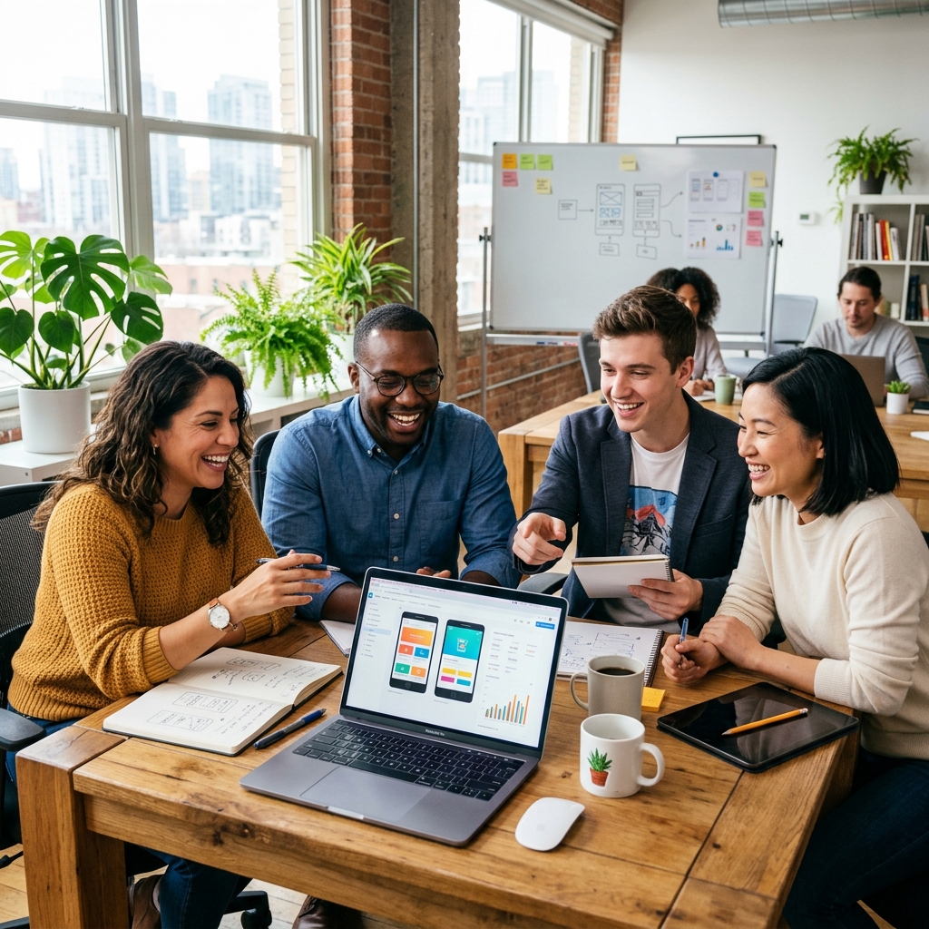 Team meeting and collaboration